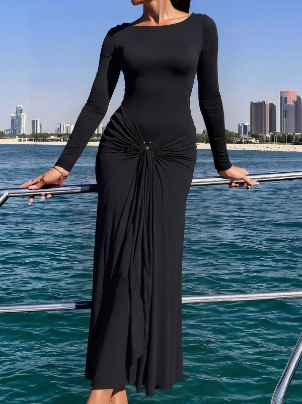 Vestido de manga acampanada Lara