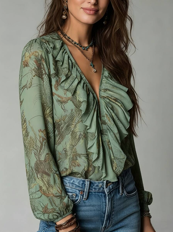 Blusa escote en V Florence