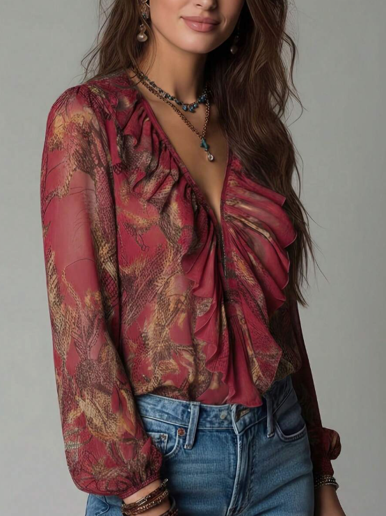 Blusa escote en V Florence