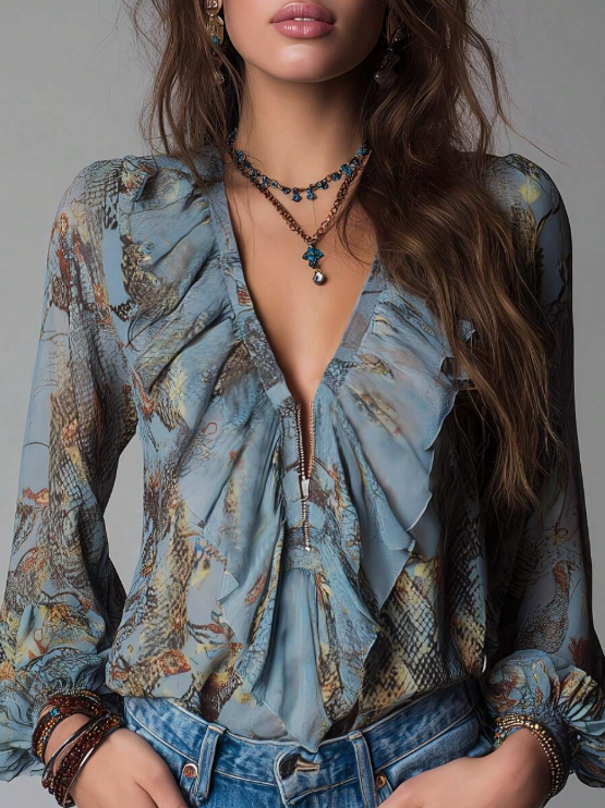Blusa escote en V Florence