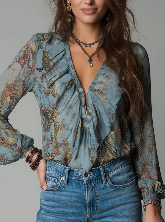 Blusa escote en V Florence
