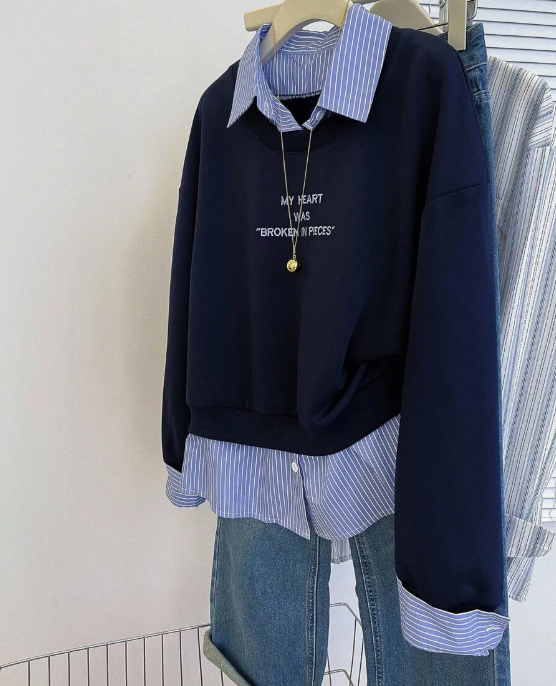 Sudadera con camisa Veronica