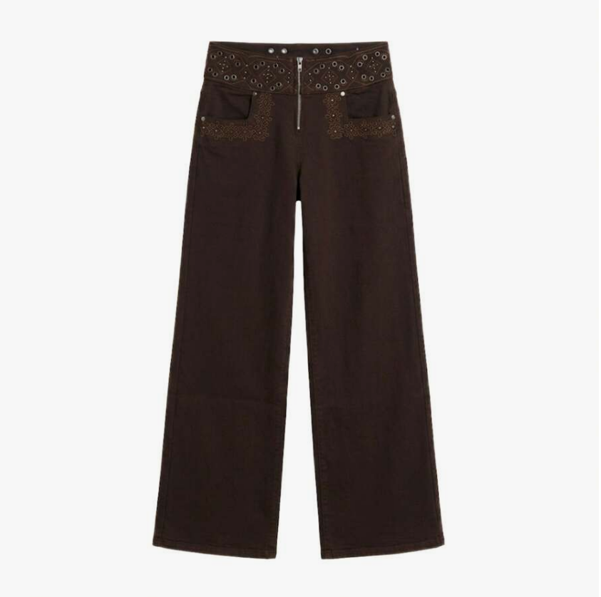 Pantalones vaqueros con bordado Gabriella