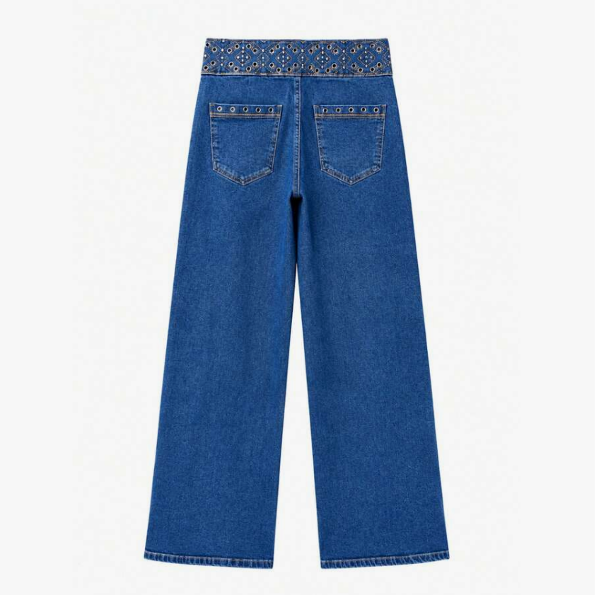 Pantalones vaqueros con bordado Gabriella