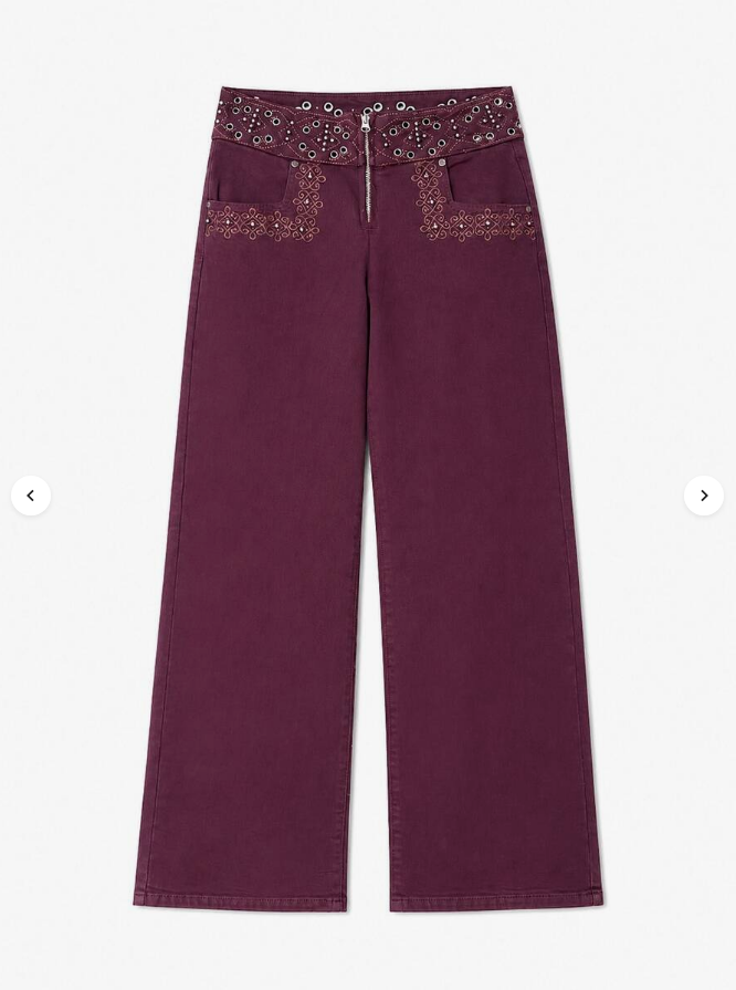 Pantalones vaqueros con bordado Gabriella