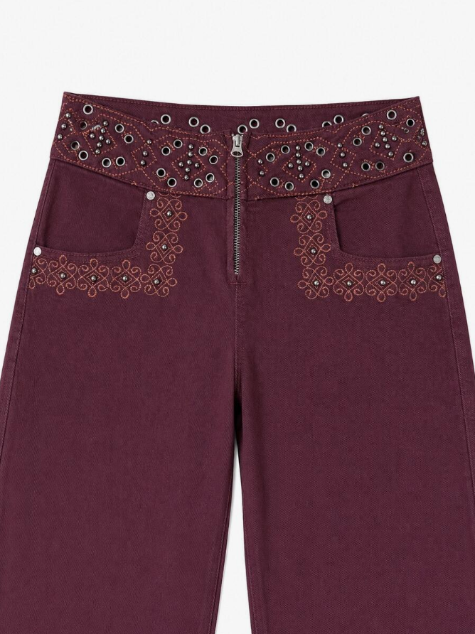 Pantalones vaqueros con bordado Gabriella
