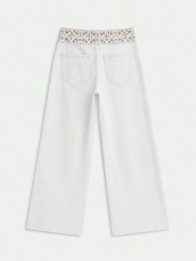 Pantalones vaqueros con bordado Gabriella