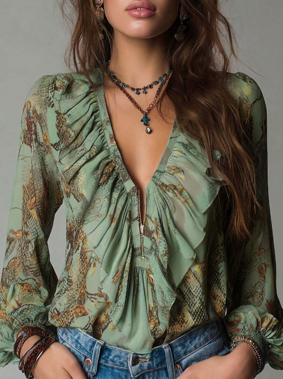 Blusa escote en V Florence