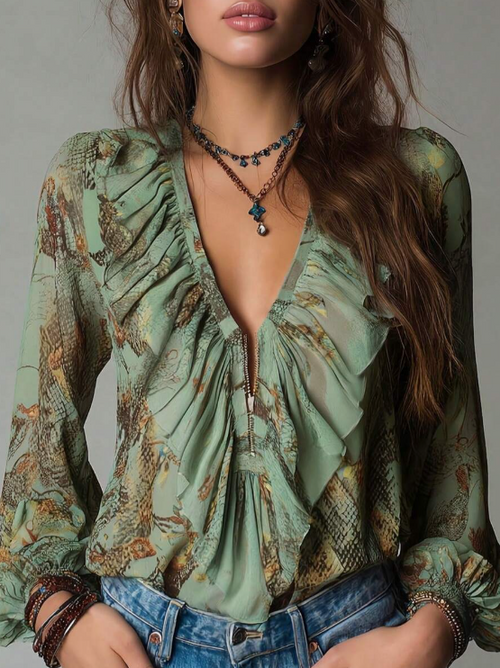 Blusa escote en V Florence