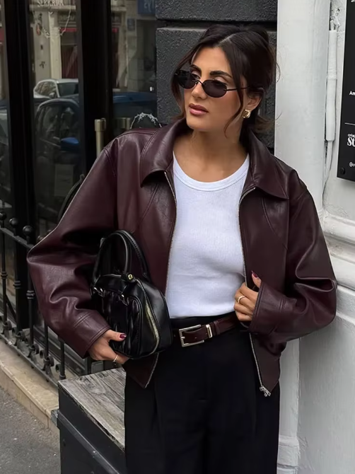 Chaqueta de cuero Ángela