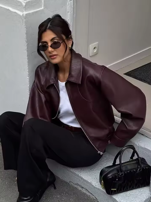 Chaqueta de cuero Ángela