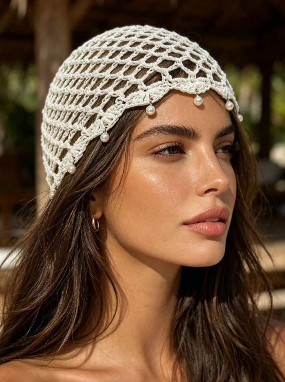 Gorro con perlas Rosabelle