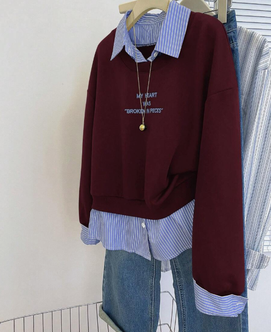 Sudadera con camisa Veronica