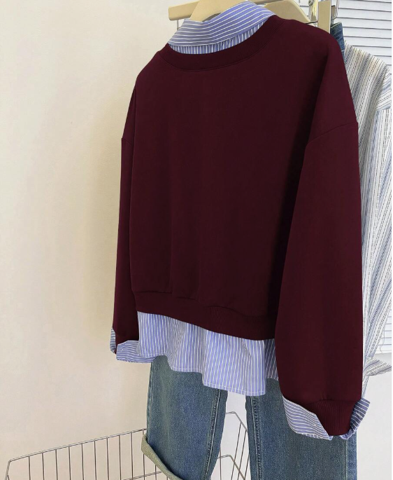 Sudadera con camisa Veronica