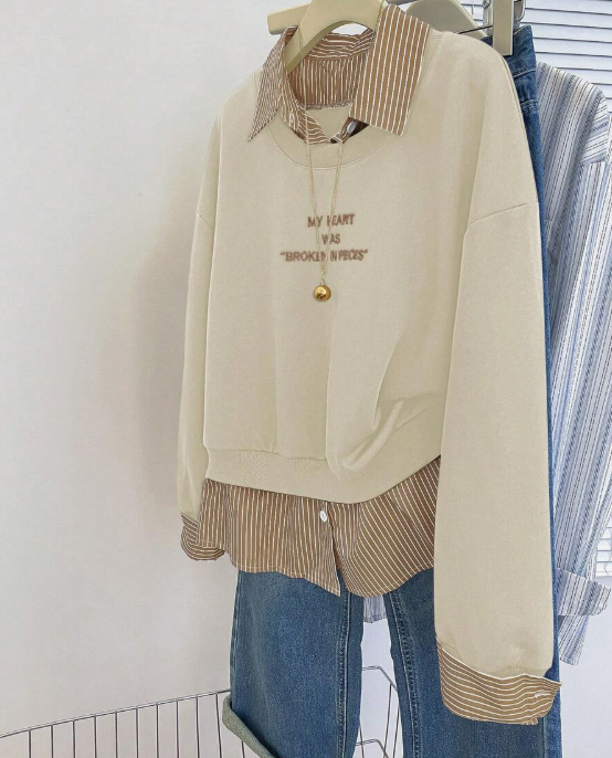 Sudadera con camisa Veronica