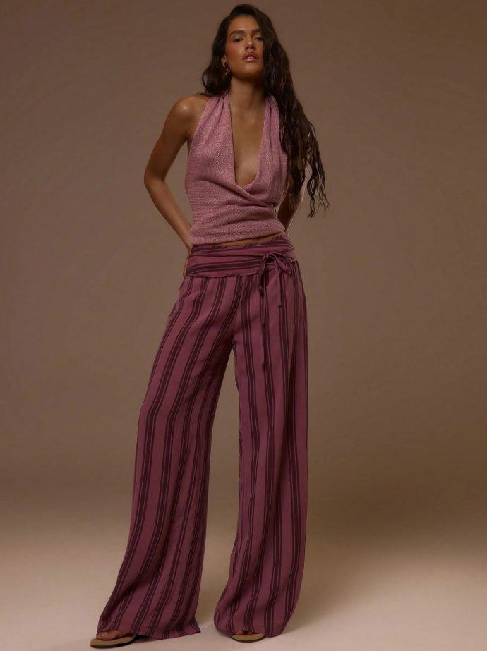 Pantalón ancho a rayas Inés