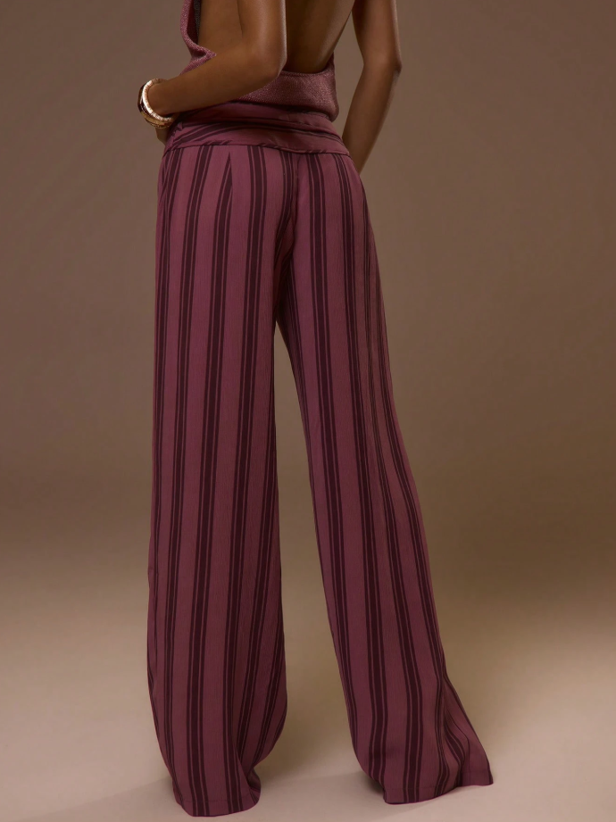 Pantalón ancho a rayas Inés