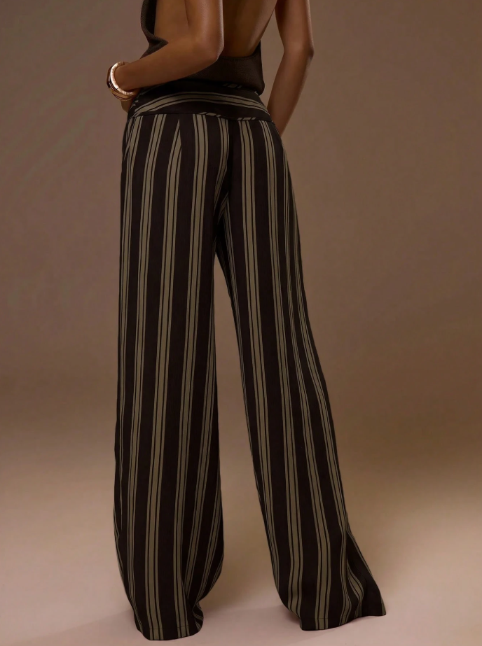 Pantalón ancho a rayas Inés