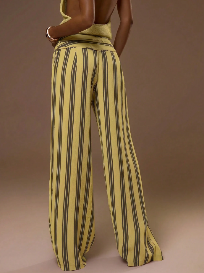 Pantalón ancho a rayas Inés