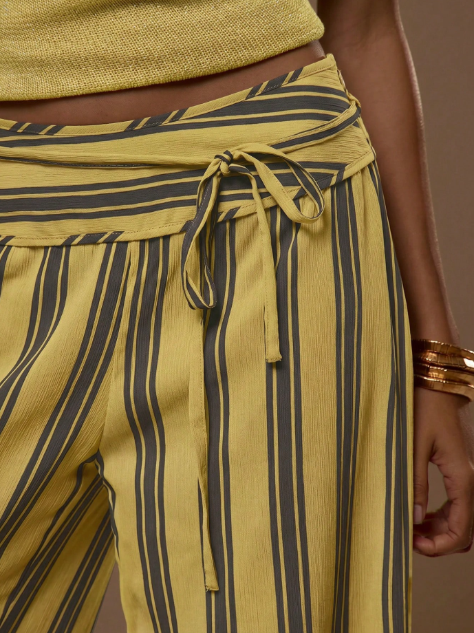 Pantalón ancho a rayas Inés