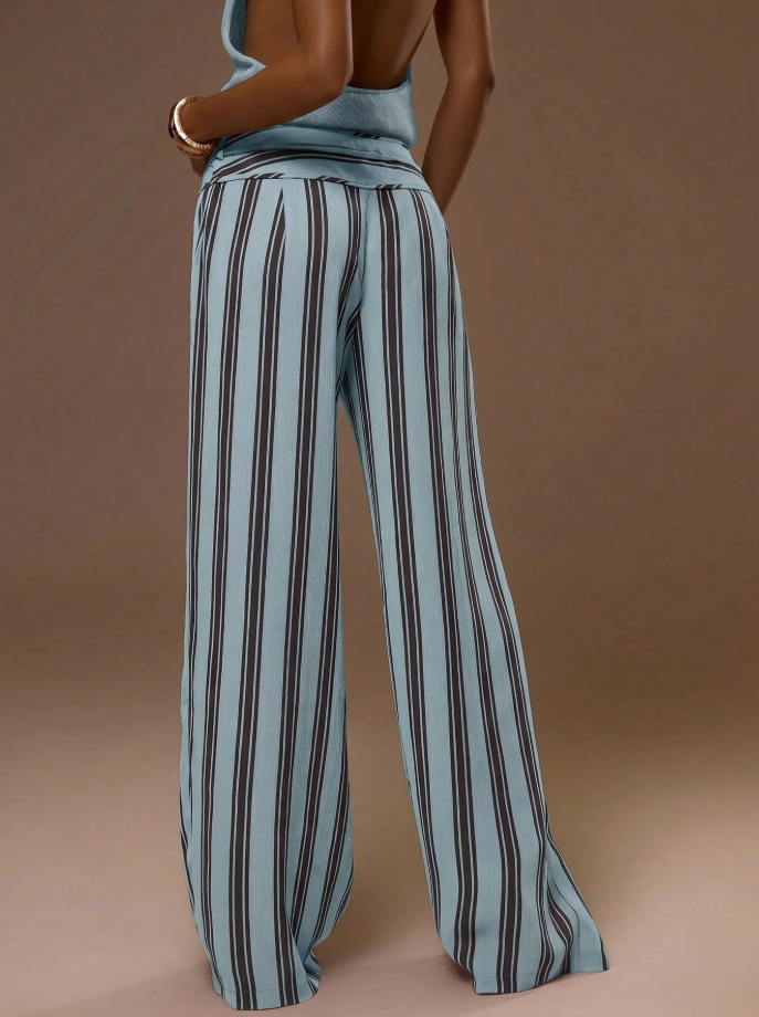 Pantalón ancho a rayas Inés
